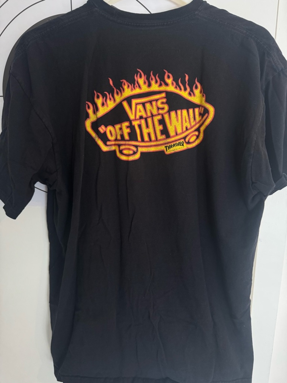 Vans x Thrasher Pocket Graphic Tee Flames Black Size XL - Picture 4 of 4
